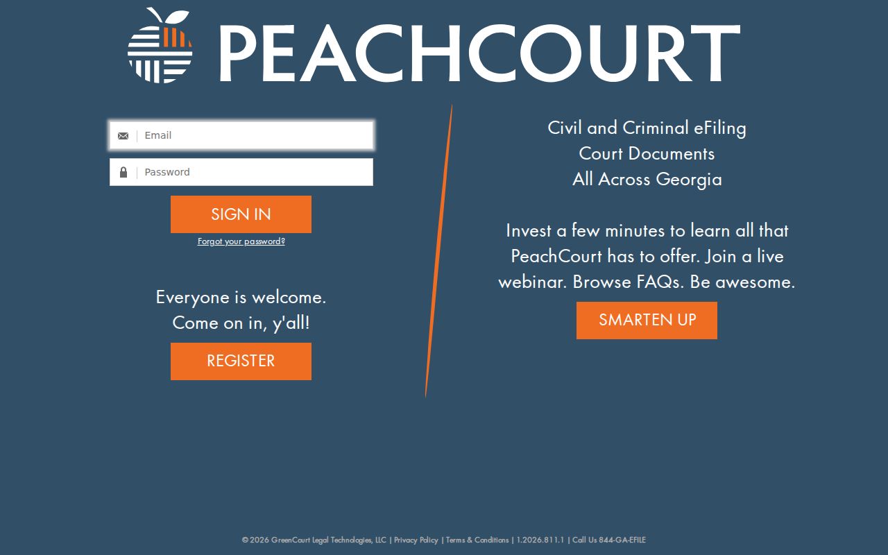 Troup County case search PeachCourt account login