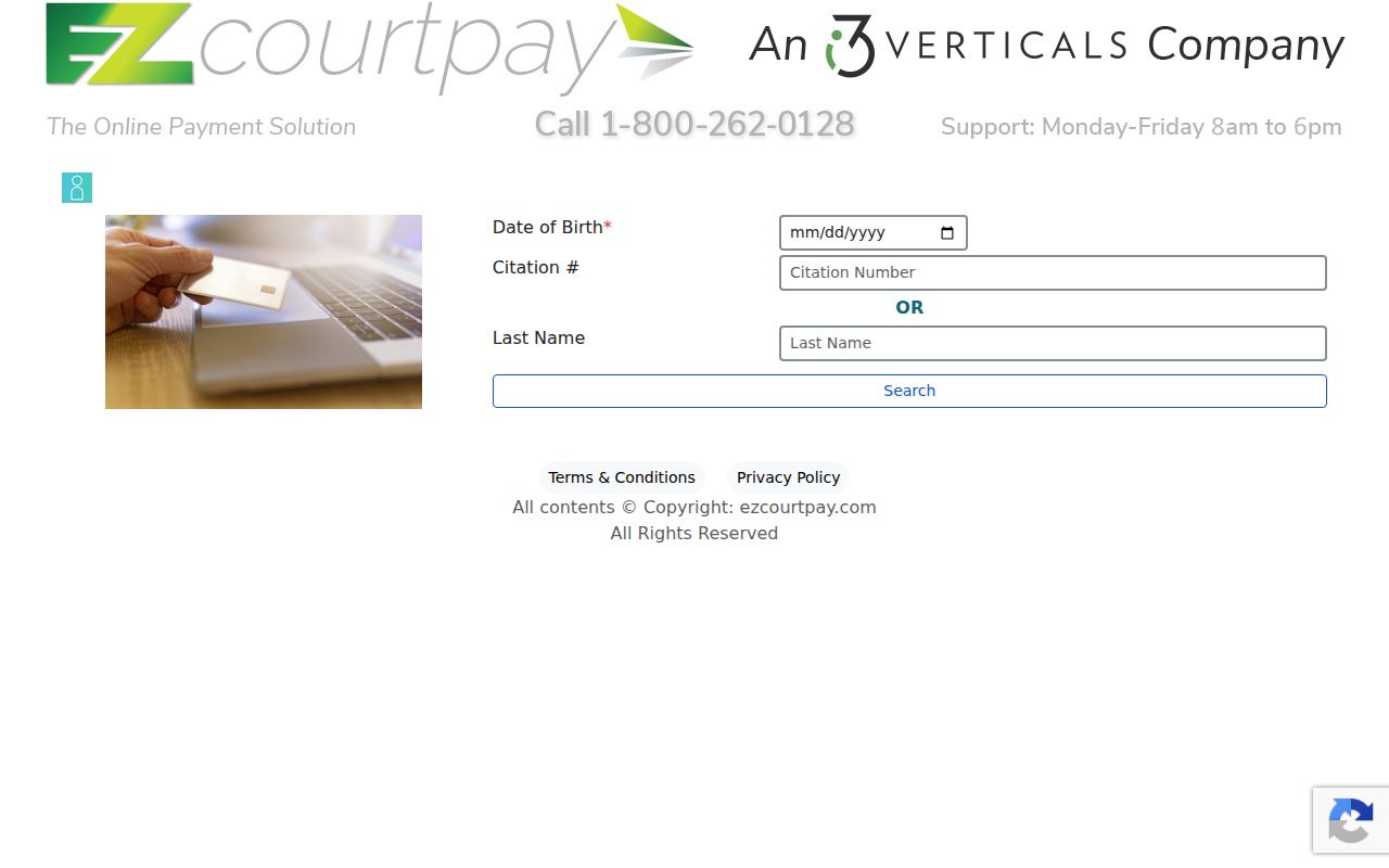 West Point court records EZ Court Pay citation lookup fields
